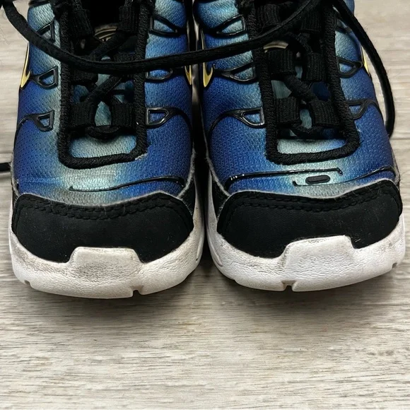 Nike Air Max Plus TD Toddler Sneakers Black Sky Blue Size 4C - Picture 3 of 11